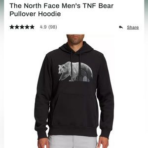 North Face Bear Hoodie-Men’s Medium